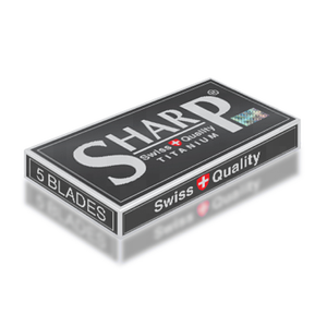 ใบมีดโกนหนวดแบบใช้แล้วทิ้ง ชาร์ป ไทเทเนียม ดูราเบลด แบบสองคม สำหรับใบมีดโกนหนวดสแตนเลสคุณภาพสวิส สำหรับผู้ชาย - Product Image 5