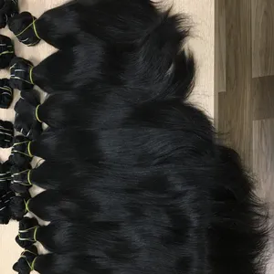 Extensión de cabello vietnamita dibujado doble, vendedores de mechones de cabello vietnamita Virgen sin procesar