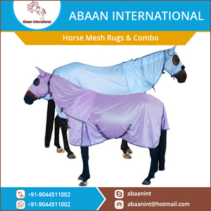 Couverture en maille pour cheval avec capuche, respirante, anti-mouches, légère, durable, pour l'été - Product Image 3