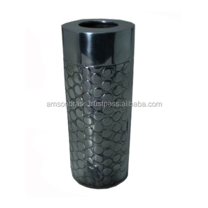 Florero antiguo minimalista para estante, decoración del hogar, florero de Metal en relieve con puntos, florero de Metal, florero de Metal - Product Image 1