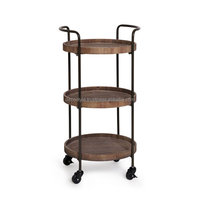 Chariot de bar pliable en laiton Deco Style Inc avec dimensions personnalisables