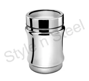 带透视盖的腹罐不锈钢罐，带内盖气密茶盒茶罐容器