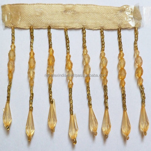 Franges en perles décoratives colorées, de haute qualité, en inde, vente en gros - Product Image 1