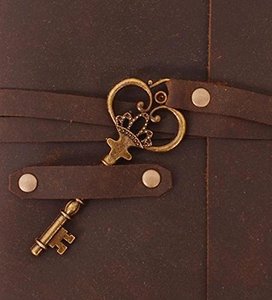 Vintage A6 morbido in vera pelle Journal taccuino fatto a mano legno libero di cotone carta bella <span class=keywords><strong>libro</strong></span> di schizzo con chiave per il regalo - Product Image 3