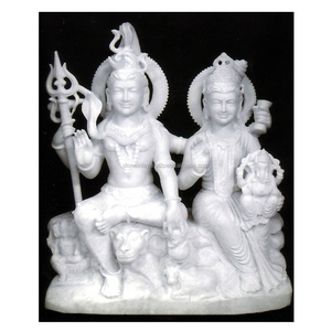 Estatua de Dios indio de mármol, estatua de Shiv Parvati - Product Image 1
