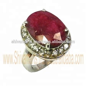 Anillo de Plata de Ley 925 con gemas de Rubí, Cz - Product Image 2