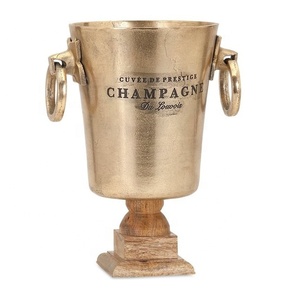 AMAZON ถังไวน์ทองรูปทรงกลม,ถังแช่เย็นไวน์สำหรับงานเลี้ยงและงานแต่งงาน - Product Image 1