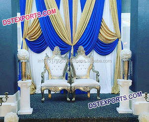 Chaises de mariage en bois pour Couple, chaises de game of thrones, Royal, design, pour mariage - Product Image 1