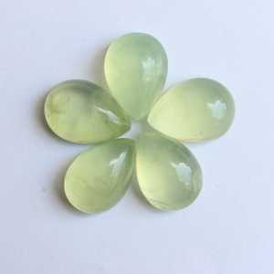 10mm 12mm Prehnita natural pera Lisa venta al por mayor cabujón proveedor tienda en línea ahora de piedras fabricante en línea joyería de bricolaje - Product Image 1