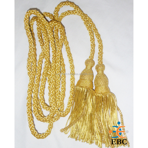 OEM Spain Borlas Con Bolitas Gold Silver Tassels Wholesale Gold Beaded Tassel with Long Cord Custom Borlas Bolitas Tassel Fringe - Product Image 3