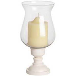 Bougeoir d'ouragan de luxe fait à la main, support de pilier en aluminium et en verre de style ins pour les mariages - Product Image 1