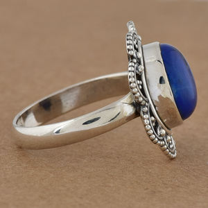 CASA DE PLATA Grossiste Fabrication Fine Lapis Lazuli Bague en pierres précieuses Naturel Indien 925 Argent Sterling Cadeaux de mariage - Product Image 3