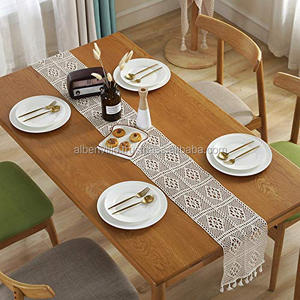 Handmade Giáng Sinh Bông Bảng <span class=keywords><strong>Runner</strong></span> Vòng Macrame Crochet Thảm Cho Trang Trí Nội Thất Nơi Thảm - Product Image 3