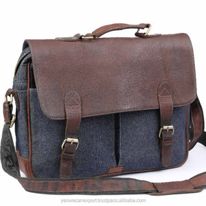 โบฮีเมียนวินเทจของผู้หญิงกระเป๋าส่งเอกสารหนังแท้ลายด้ายแฟชั่นใหม่ล่าสุดกระเป๋าสะพายไหล่ผ้ายีนส์ที่ดีที่สุด - Product Image 1