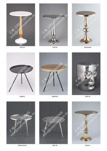 Ensemble de table basse de forme ronde moderne pied de trépied pliable de couleur argent avec base en fer pour la maison, l'hôtel, la chambre ou le salon - Product Image 3