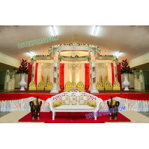 Décoration de mandap en cristal de fibre, ensemble de mandap de mariage indien en cristal de Fidji, dernier ensemble de mandap de mariage, prix de vente d'usine en Australie - Product Image 1