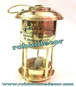 Latón antiguo 7 "menor lámpara de aceite náuticas marítimas nave minera linterna Luz de barco - Product Image 1