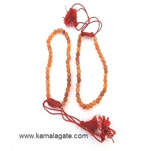 Bracelet de perles de cornaline en pierre précieuse 6 mm avec perles d'agate réglables perles de cristal en pierre semi-précieuse et cordes en coton - Product Image 1