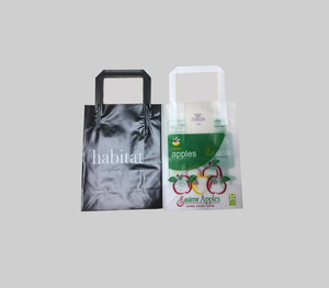 black and white tri fold plastic bags made in Vietnam - Product Image 1