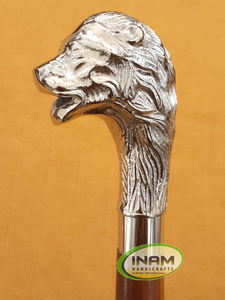 Bastón plegable de madera de Estilo vintage tallado a mano y calidad Premium, bastón para caminar con mango de León de diseño - Product Image 3