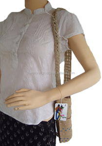 Best Price Eco-Friendly Biodegradable <b>Drawstring</b> <b>Pouch</b> Bag Durable Reusable Water Bottle Jute <b>Drawstring</b> Bags Geometric Zipper - Product Image 2