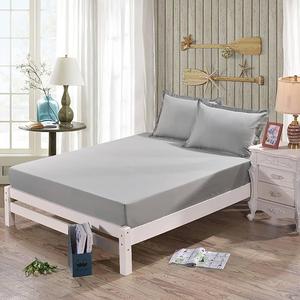<b>Queen</b> Size White T200 Polyester Grade a <b>Fitted</b> <b>Sheet</b> for Adults Plain Bleached Pattern Hospital Hotel Use Direct Factory Supply - Product Image 1