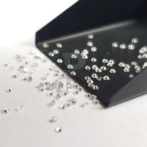 เพชรเจียระไนทรงกลมที่ปลูกในห้องปฏิบัติการสี1.2สังเคราะห์ถึง1.7มม. และสี F F บริสุทธิ์ HPHT หลวมสีขาวระยะประชิด - Product Image 4