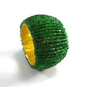 Customized Napkin Ring Holder Colorful Crystal <b>Beads</b> Decorative Napkin Ring for Dinner Table Top Decoration Tissue Holder Usage - Product Image 1