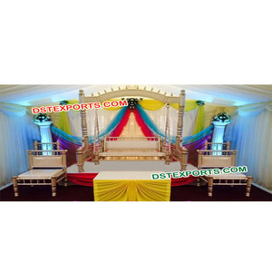 Chaises Sankheda avec balançoire en bois, décoration de mariage personnalisée, vente au Royaume-Uni, exportations DST, usine, vente en gros aux États-Unis et en Australie - Product Image 1