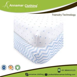 Drap-housse pour berceau avec conception personnalisée 100% coton tricoté en jersey biologique 160 drap de berceau GSM - Product Image 5