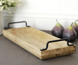 Plateau de service en bois de haute qualité pour table à manger et poignée en métal logo personnalisé pour la maison et les ustensiles de cuisine - Product Image 3