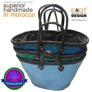 EXXOT DESIGN Elégant Marocain Original Premium Doum Matériel Sacs à provisions à manche moyen Design traditionnel pour pratique - Product Image 3