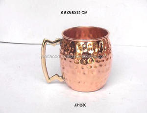 Moscow Mule Copper Bear <b>Mug</b> with Pewter Lining and Brass Handle Polished Copper <b>Mug</b> Polished Metal Crafts - Product Image 2