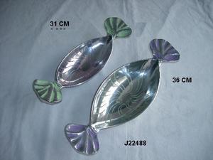 Tazón para servir en forma de caramelo de aluminio fundido de alta calidad con esmalte para decoración del hogar artesanías de Metal hechas a mano - Product Image 4