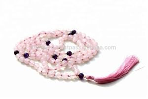 สร้อยคอ108อเมทิสต์ประดับด้วยลูกปัดหินควอตซ์มีพู่มาลาลูกปัดสำหรับผู้นับถือศาสนาพุทธสำหรับเป็นของขวัญและงานเลี้ยง - Product Image 6