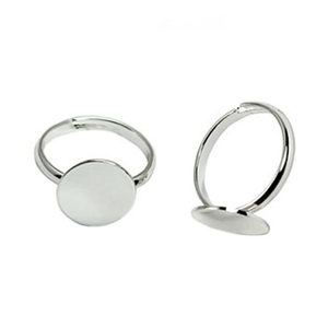 Venta al por mayor elegante forma ovalada anillo plano de plata esterlina encontrar componentes de joyería con ganchos para pendientes - Product Image 1