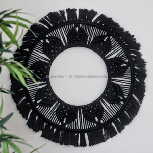 Anneau en macramé simple, décoration d'intérieur en macramé, Mural et circulaire, Boho - Product Image 1