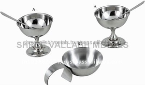 Ensemble de 4 bols à crème glacée en métal écologique Technique polie - Product Image 2