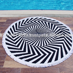 Serviettes de plage rondes fabriquées en Turquie Collection de serviettes de plage rondes Sun Greek Best-seller - Product Image 4