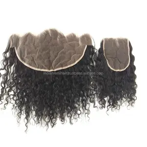 100% Raw virgin Natural Curly Lace frontal 100% 100% Raw Virgin Human Hair Fashionable Style High Quality