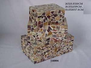 เรซิ่นโมเสคกล่องไม้ที่มีอยู่ในทุกขนาดจัดกล่องเครื่องประดับสำหรับผู้หญิงและหญิงงานฝีมืออินเดีย - Product Image 2