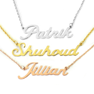 Collar de Moda con Letra y Nombre Personalizado '<span class=keywords><strong>Julia</strong></span>', Collar Personalizado de Acero Inoxidable en Oro Rosa - Product Image 6