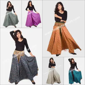 Indische Tribal Regenschirm Palazzo Hose-Designer Hose-Bohemian Banjara Chiffon Regenschirm Hose Hose-Boho Hippie Tribal