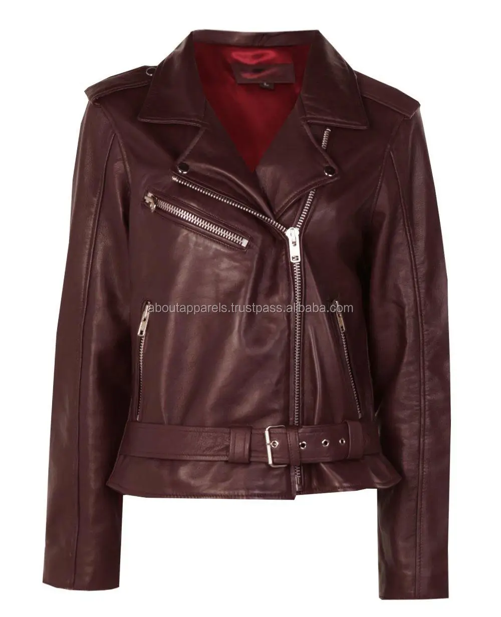 Veste de motard en cuir de mouton et mouton pour femmes, manteaux de motard, Slim, couleur Tan, nouveau,