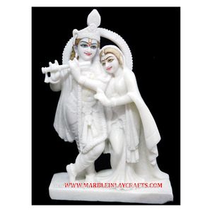 Estatua de Radha Krishna de mármol, el señor Krsnas Qreatest Worshiper krsna-vallabha, el señor de Krsna, el más querido, krsna-samyuta - Product Image 1