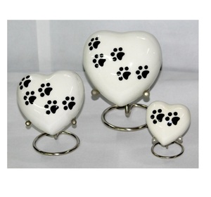 Urna de cremación de aluminio en forma de corazón de diseño de BTC India Estampado colorido para cenizas para mascotas - Product Image 5