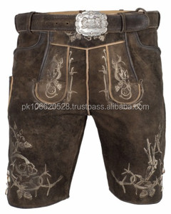 Stockerpoint-pantalones cortos de cuero de vaca para hombre, calaveras de piel de vaca de 48 a 54 Gr, cinturón LEDERHOSEN, ISO9001 - Product Image 1