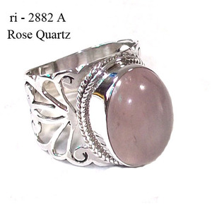 Anillos de piedras preciosas de cuarzo rosa con diseño étnico de Plata de Ley 925 para mujer, venta al por mayor, joyería india, vermeil eterno - Product Image 5