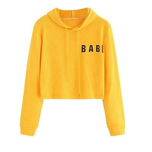 เสื้อฮู้ดแขนยาวสำหรับผู้หญิงเสื้อครอปแขนยาวแบบใหม่มีเอกลักษณ์สไตล์ราคาถูก - Product Image 1