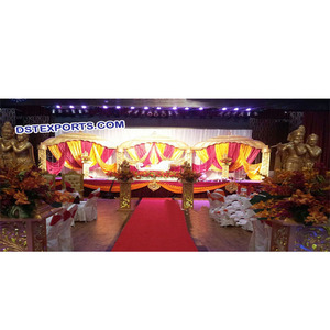 Pillier carré de scène de mariage indien, en Fiber, nouveau modèle, décor indien - Product Image 1